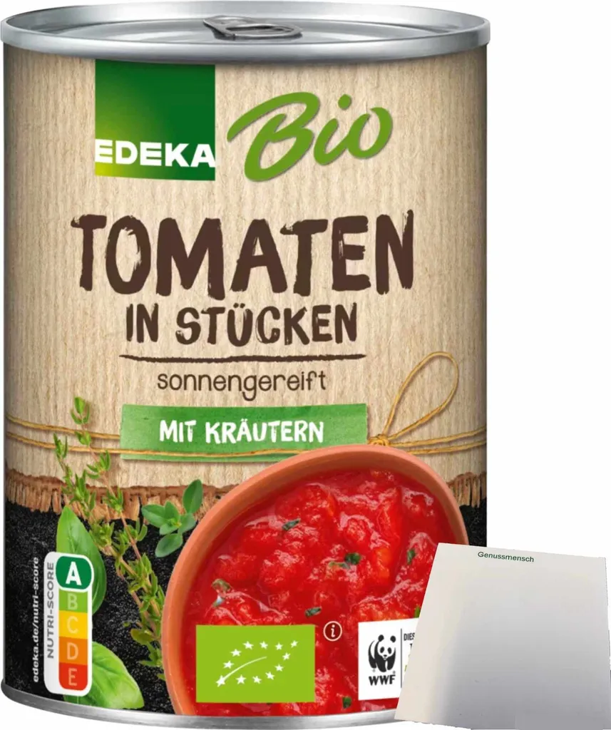 EdekaTomatoes chopped into pieces with herbs (400g can) + usy block