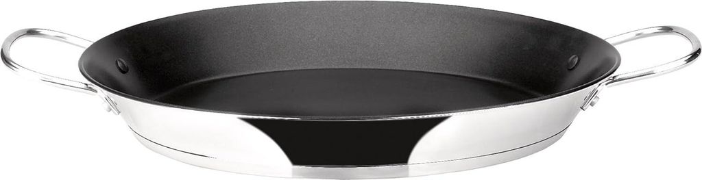 Markenlos Stainless steel paella pan - 28 cm - suitable for 2 people - PFOA-free