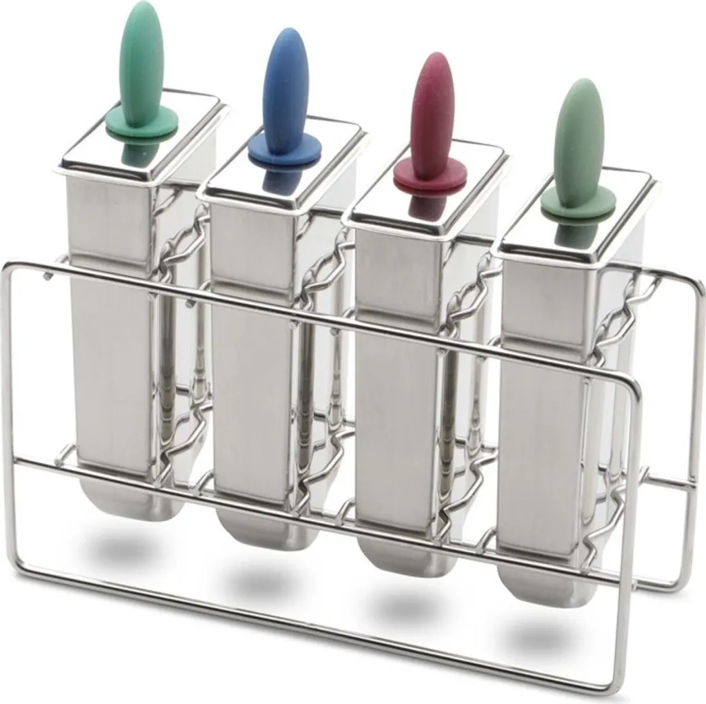 Weiss Stainless steel ice cream molds, set of 4 including stand 16822