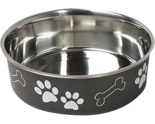 Stainless steel bowl Karlie Ascar 23 cm 2200 ml black