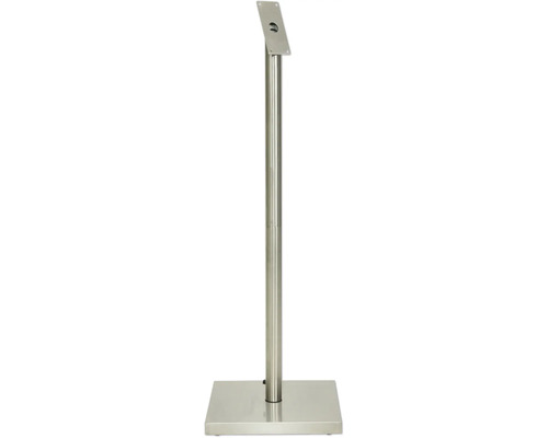 Securit Stainless steel post with base for information display 127x40x40 cm