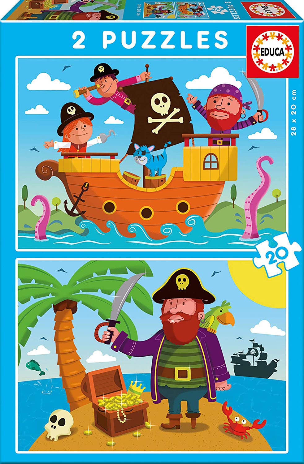 Educa 17149 – Puzzle 2X20 Pirates