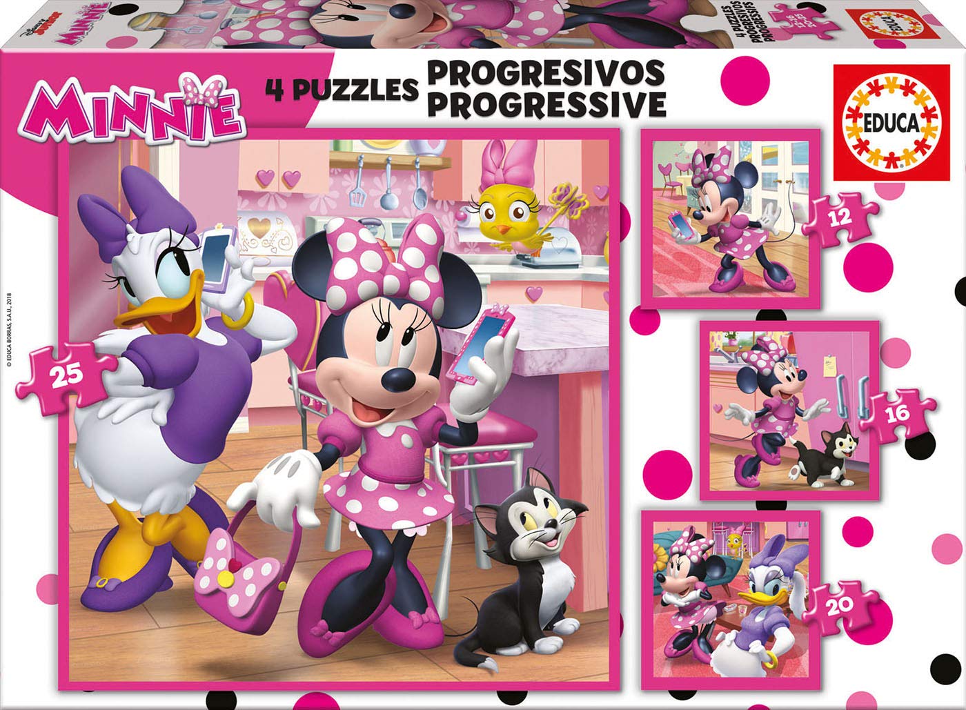 Educa 17630 Progressive Minnie Happy Helpers 12/16/20/25