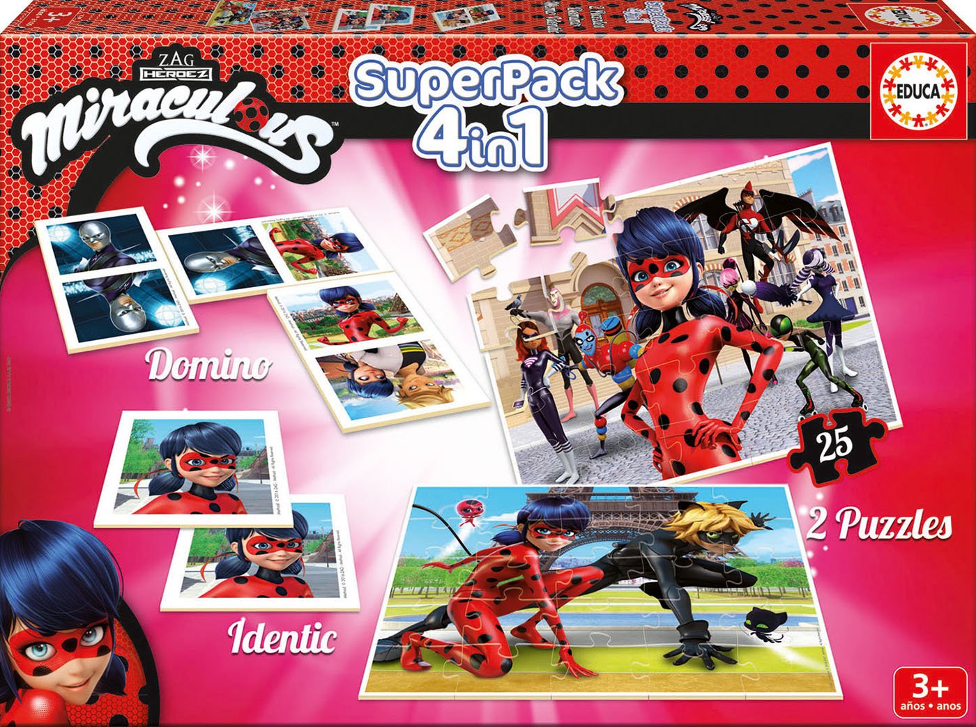 Educa Borrás 17259 – Learning Educa Super Pack Miraculous Lady Bug
