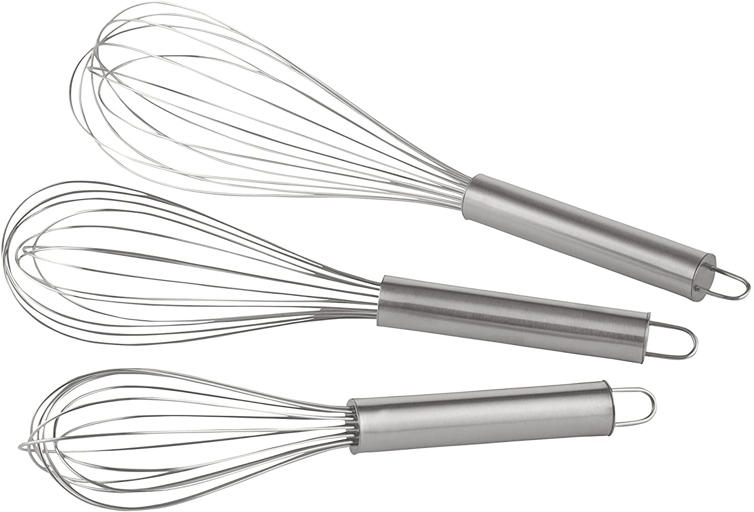 Ingenio von Tefal EGG BEATER BALLOON WHISK SET OF 3. STAINLESS STEEL. 18cm - 29cm. EASY CLEAN