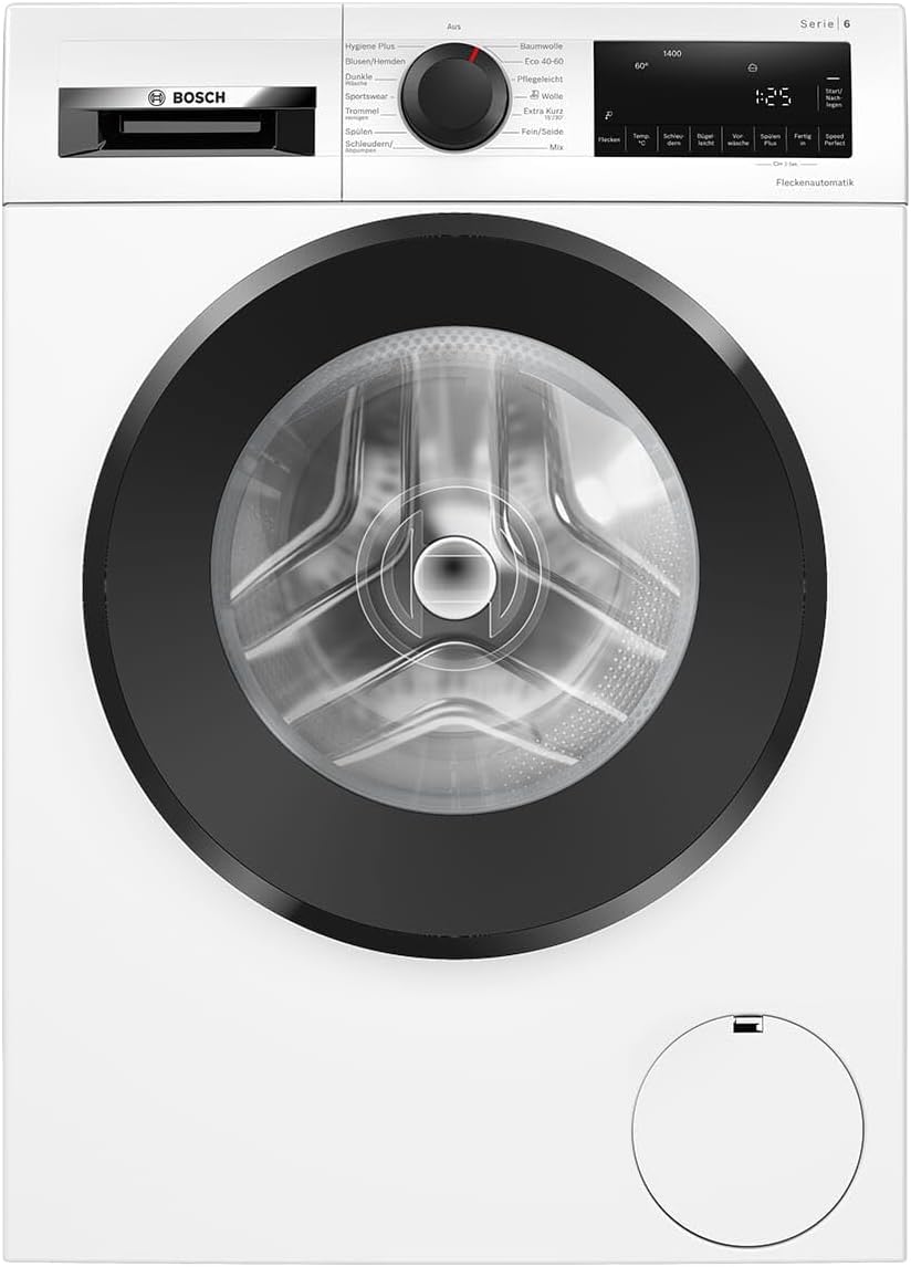 Bosch WGG234070 Series 6 Washing Machine, 8 kg, 1400 rpm, Active Water Plus: Maximum Energy and Water Savings, Speed Perfect: Quick Clean Wash, Automatic Stain Function, Refill Function