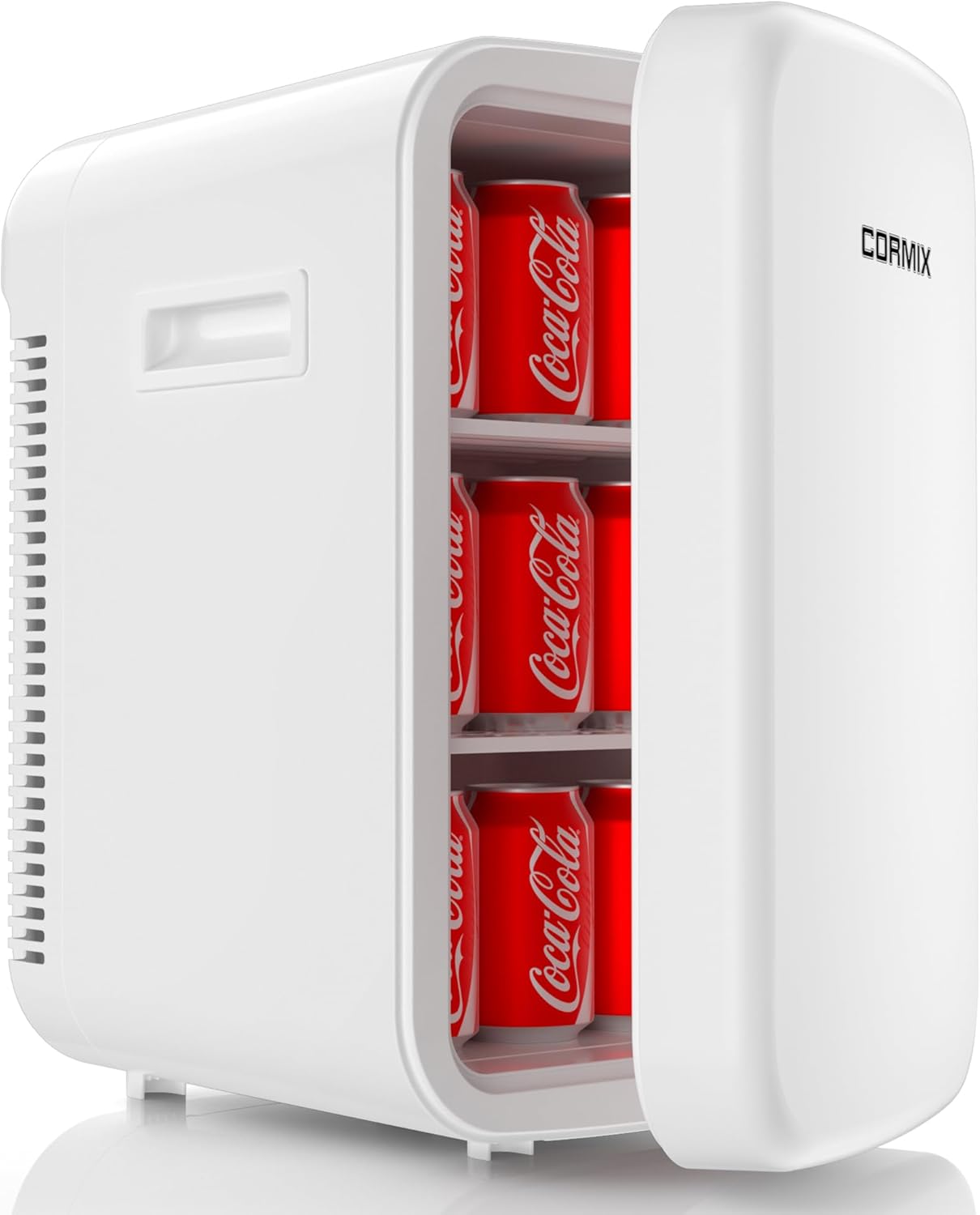 Mini Fridge 18 L, 2 in 1 Small Fridge with Cooling and Heating Function, Portable with Cooling and Heating Function, Small Drinks Fridge 12 V DC/220 V AC for Home, Office, Camping and Car