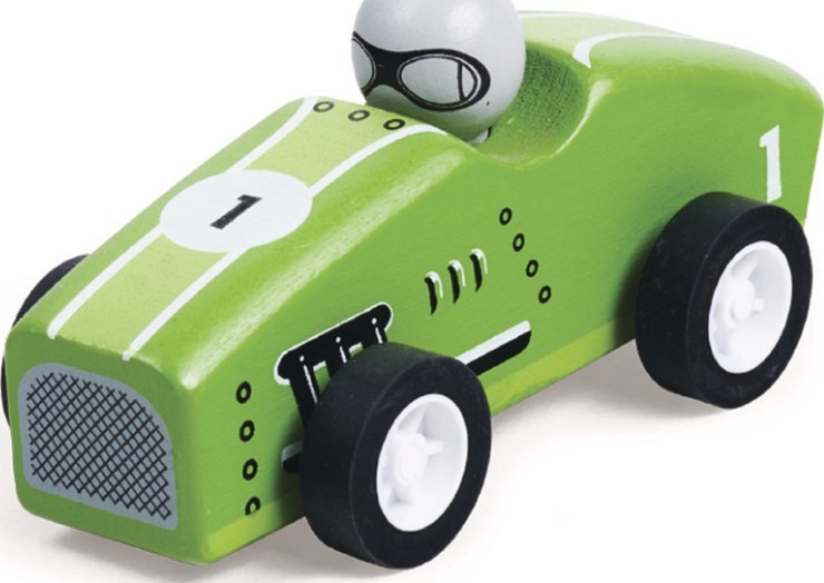 Eichhorn EH wooden racing car with pullback