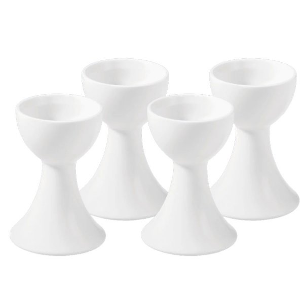 Egg cups Berlin Quattro set porcelain white (set of 4) by KPM