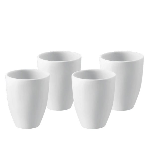 Egg cups Urbino Quattro set porcelain white (set of 4) by KPM