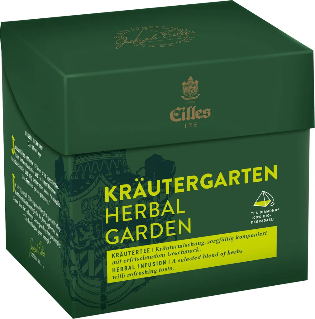 EILLES TEA Tea Diamond HERB GARDEN in pyramid tea bags, 10 x 20 box, 500 gm