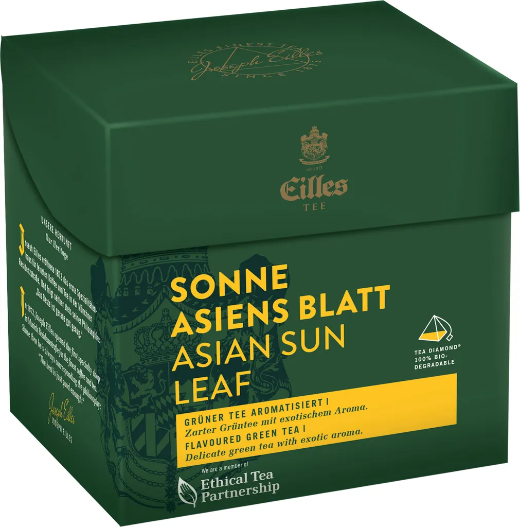 EILLES TEA Tea Diamond SUN OF ASIA Leaf in pyramid tea bags, box of 20 50g