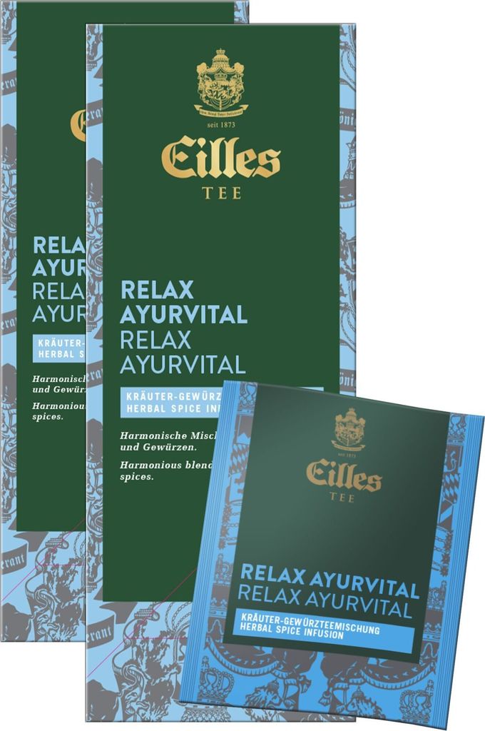 EILLES TEA Relax Ayurvital Tea Bags, Value Pack with 2 x 25 boxes, 100 gm