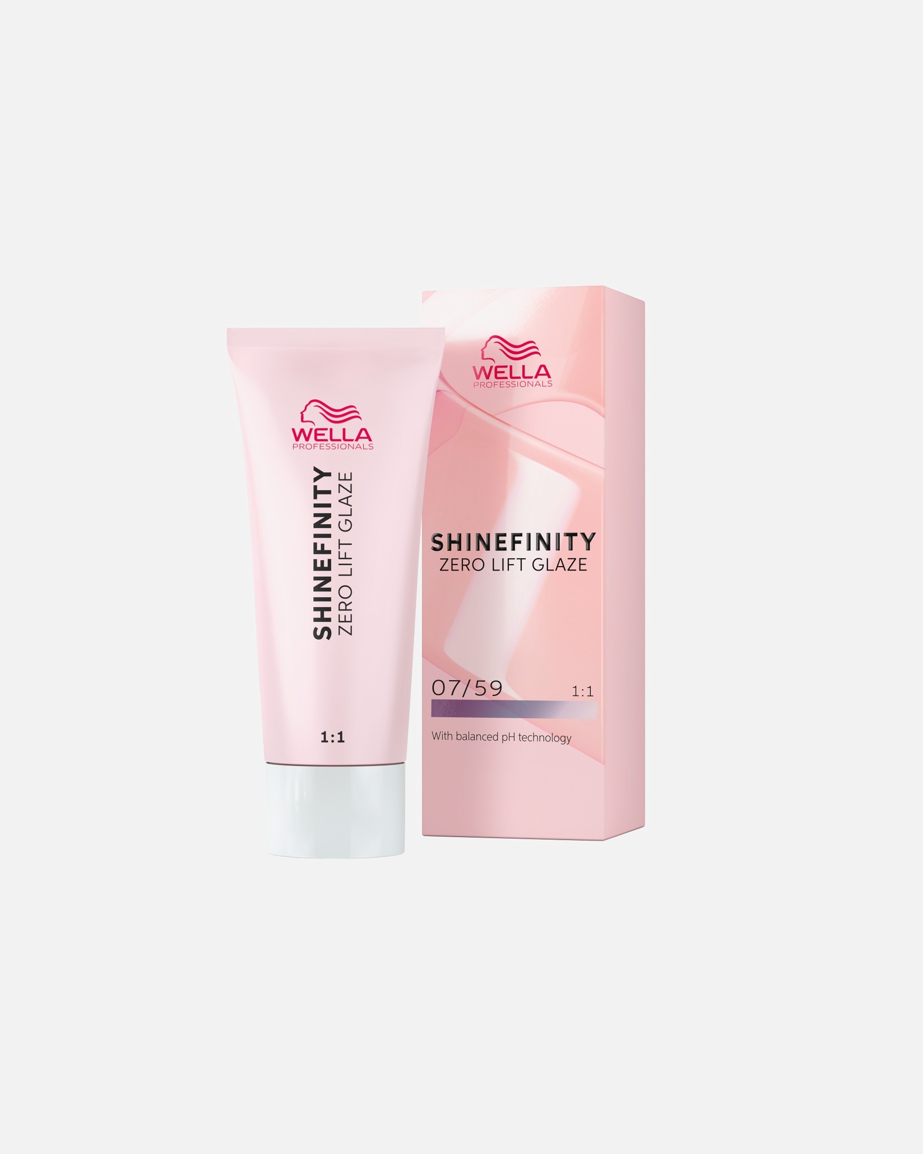 EIMI hair dye Shinefinity Zero Lift Glaze with balanced pH technology