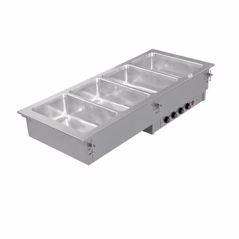 ONNERA Built-in bain-marie with 4 x GN 1/1 containers and separately adjustable basins