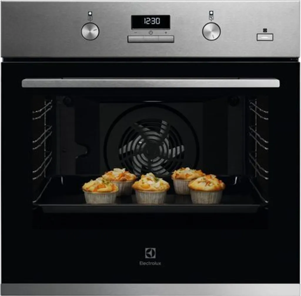 Built-in oven ELECTROLUX SteamBake EOD3H70X, electric, LED display, AquaClean, 72 l, class A, black/stainless steel