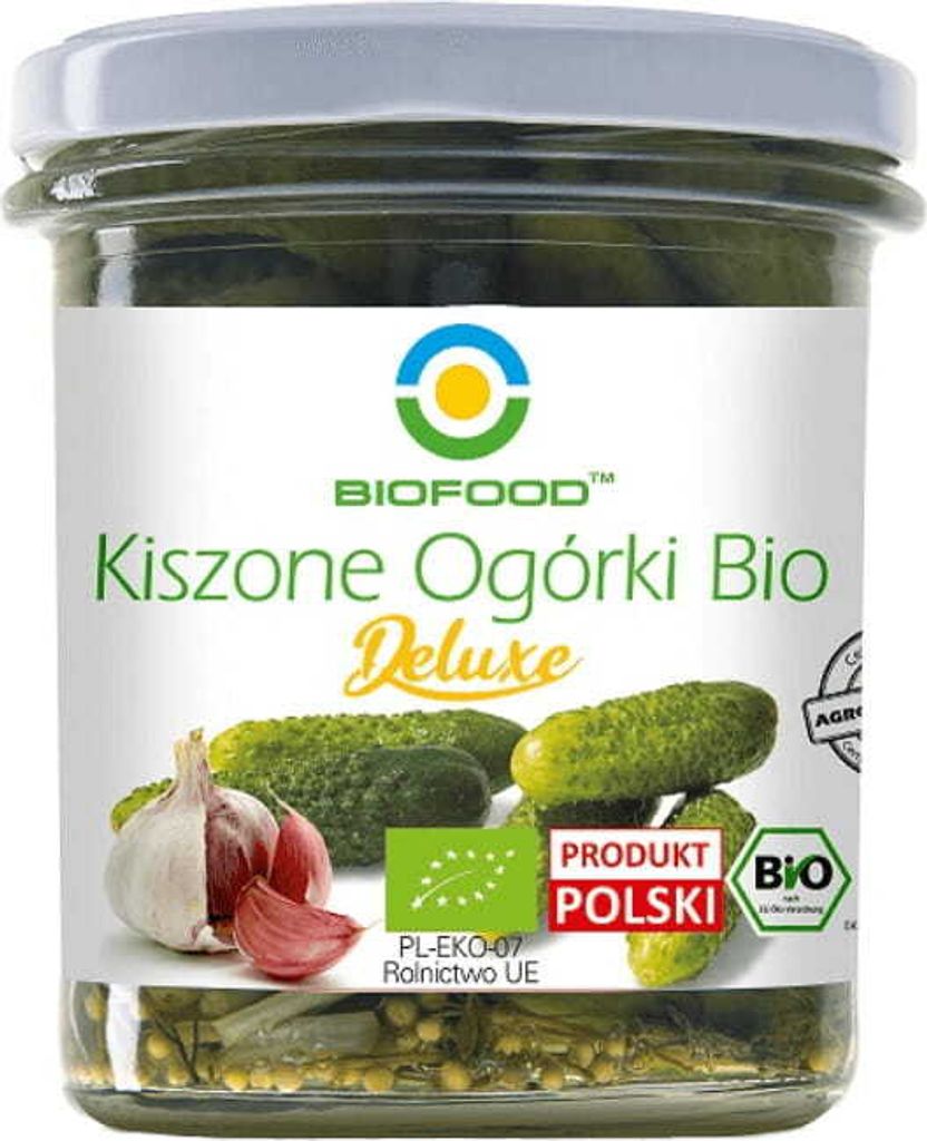 Biogo PICKLED CUCUMBERS DELUXE 320g (230g) -FOOD