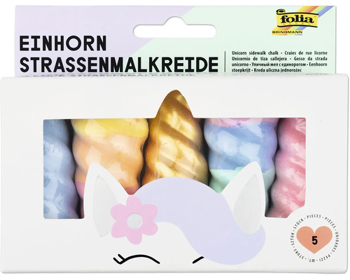 Unicorn sidewalk chalk 5x assorted