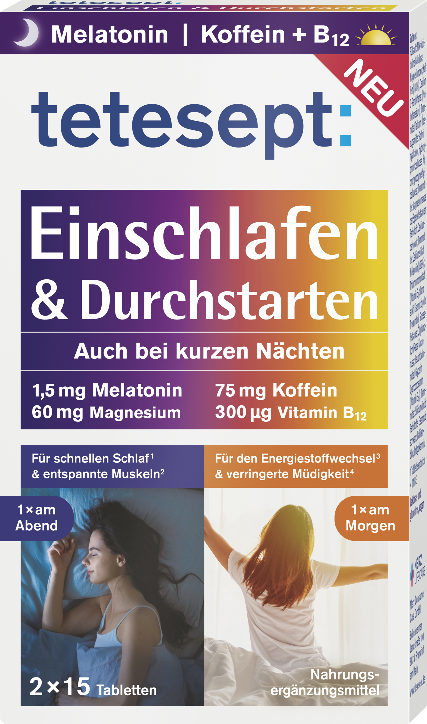 tetesept Fall asleep & get started tablets