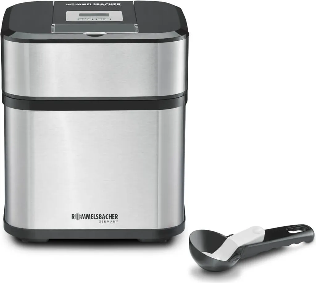 Rommelsbacher IM 12 Kurt ice cream maker, 1.5 liter freezer bowl with 500 ml capacity, 40-minute timer