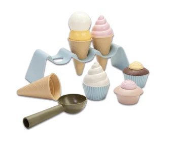 Ice cream set made from bioplastic