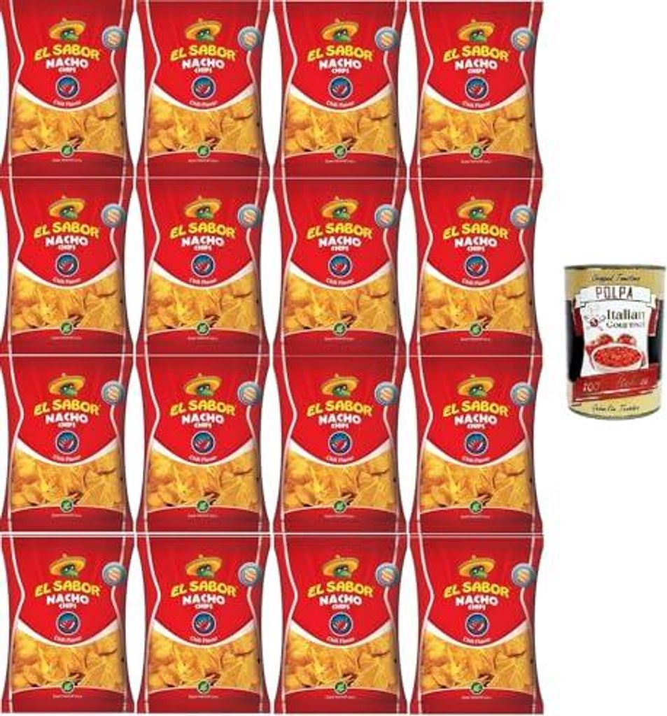 Italian Gourmet E.R. El Sabor - Nacho Chili Flavor Nacho-Chili Flavor 16 x 100g + Italian Gourmet polpa 400g
