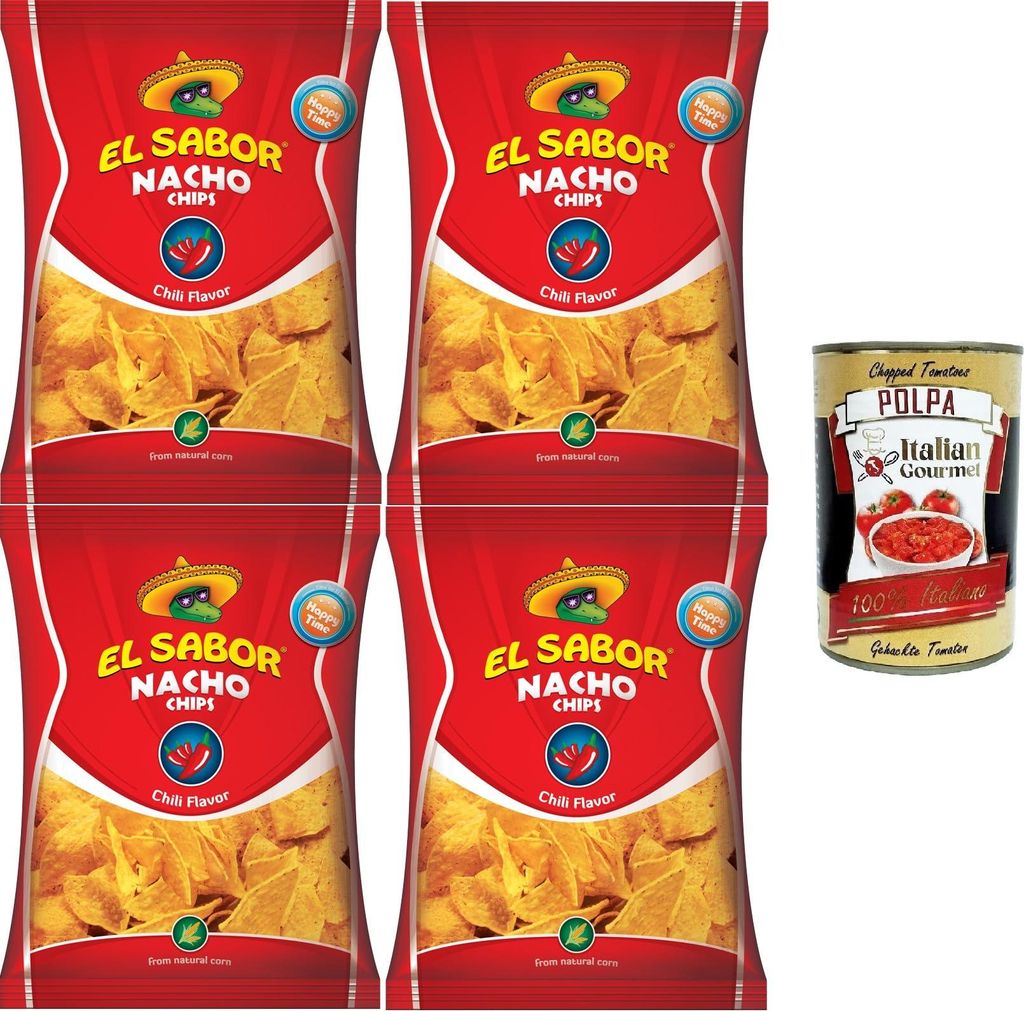 Italian Gourmet E.R. El Sabor - Nacho Chili Flavor Nacho-Chili Flavor 4x 100g + Italian Gourmet polpa 400g