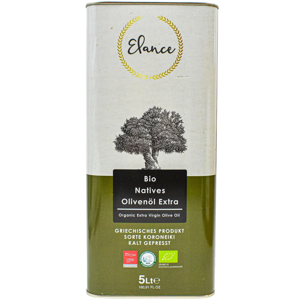 Elance Extra Virgin Olive Oil 5L Crete Koroneiki Cold-Pressed Premium