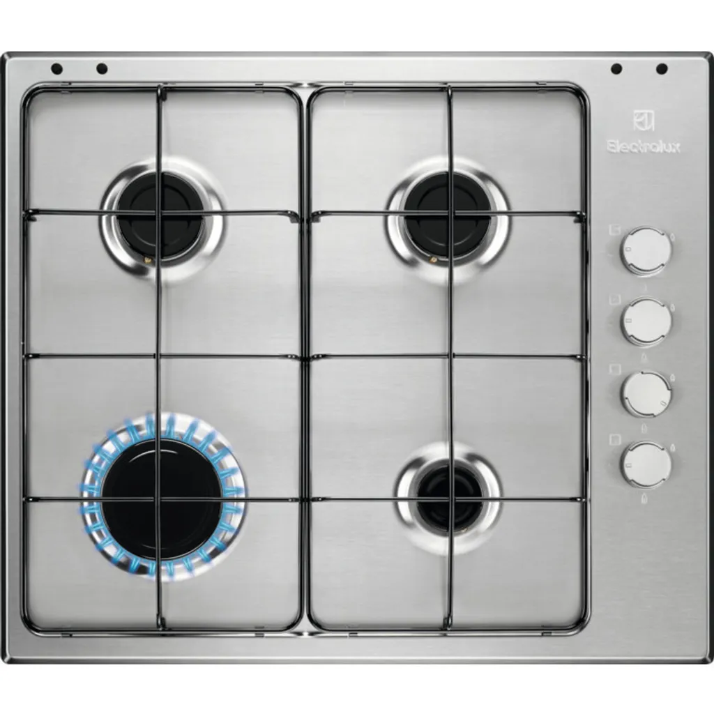 Electrolux EGS6404SX Built-in Gas Hob, 4 Burners, Stainless Steel