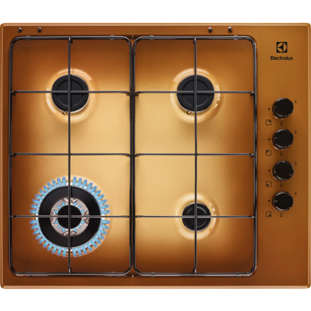 Electrolux EGS6414T Built-in Gas Hob, Brass, 4 Burners