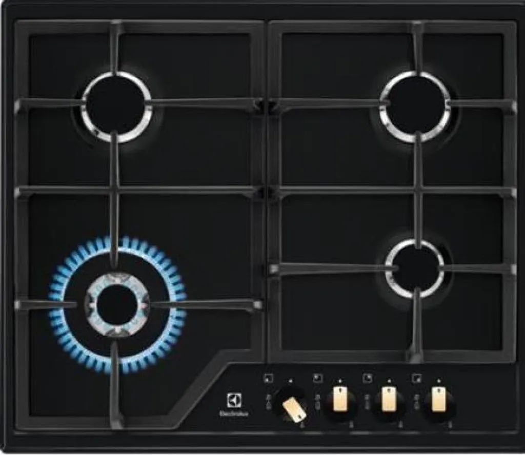 Electrolux EGS6436RK - Black - Integrated - Gas hob - 4 zone(s) - 4 zone(s) - Regular