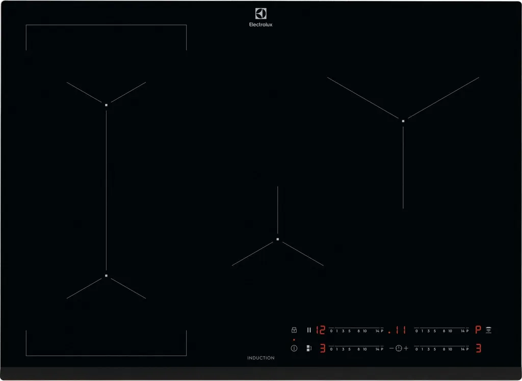 Electrolux EIV734 Black Integrated 68 cm Zone Induction Hob 4 Zone(s)