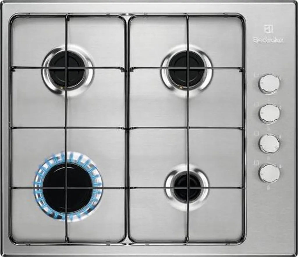 Electrolux KGS6404SX Built-in gas hob with 4 burners in stainless steel, 55 cm