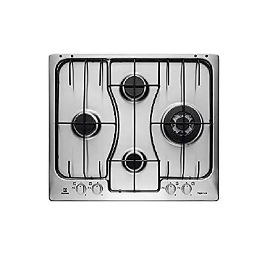 Electrolux RGG6243LOX Black, Stainless Steel Integrated 60 cm Gas Hob 4 Zone(s)