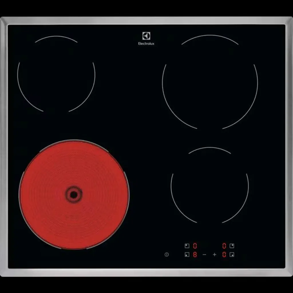 Electrolux Series 300 LRR6430M, Black, Stainless Steel, Integrated, 60 cm, Ceramic, Ceramic, 4 Zone(s)