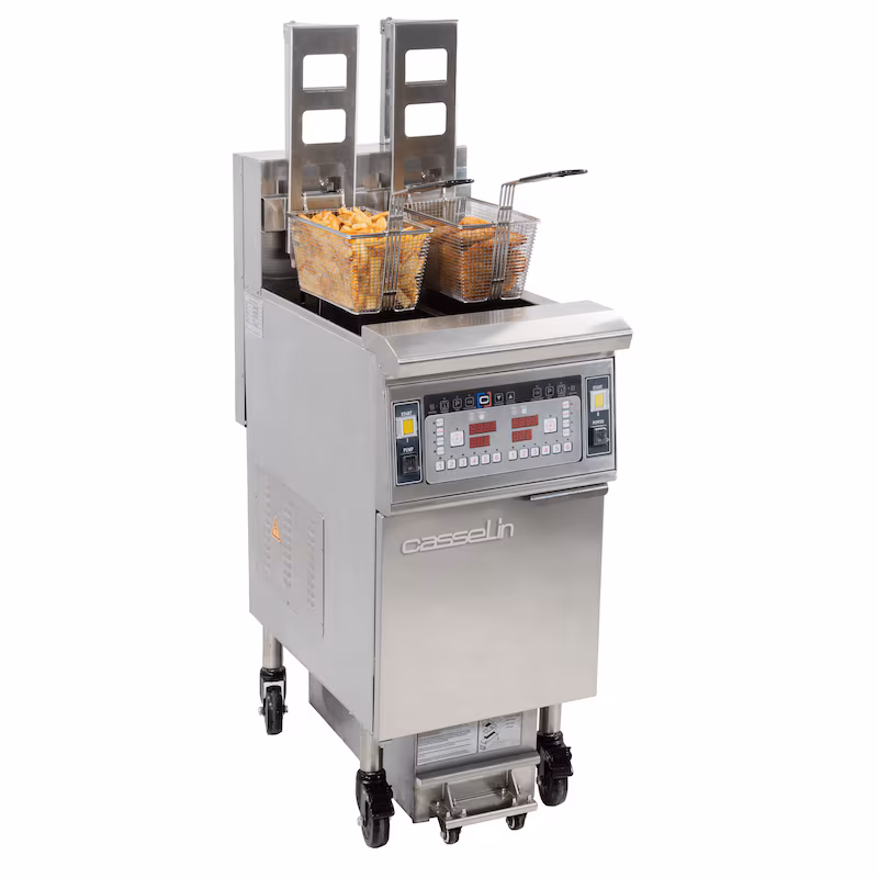 Electric fryer with automatic lifting and filtration 2 x 12 liters 17kW CFPRAF212 Casselin