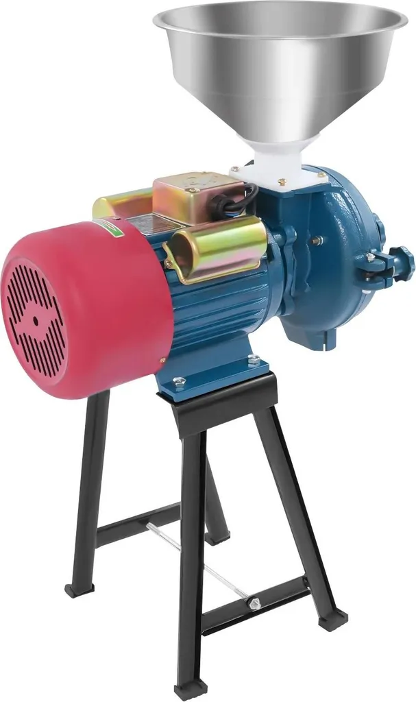 StarTech Electric Grain Mill - Corn Mill 2200 W - 1400 rpm - Metal Housing - 58×43×27 cm - For Corn, Wheat, Sorghum, Coffee Beans - Blue