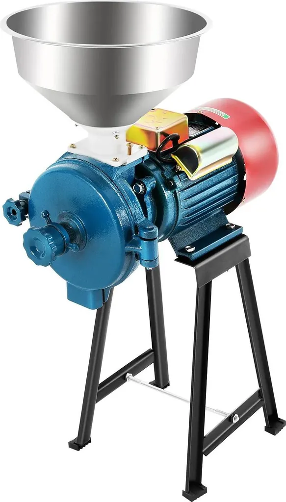 StarTech Electric Grain Mill - 2200 W - 220 V EU Plug - Capacity ≥54 kg/h - Cast Iron + Stainless Steel - 58×43×27 cm - Blue