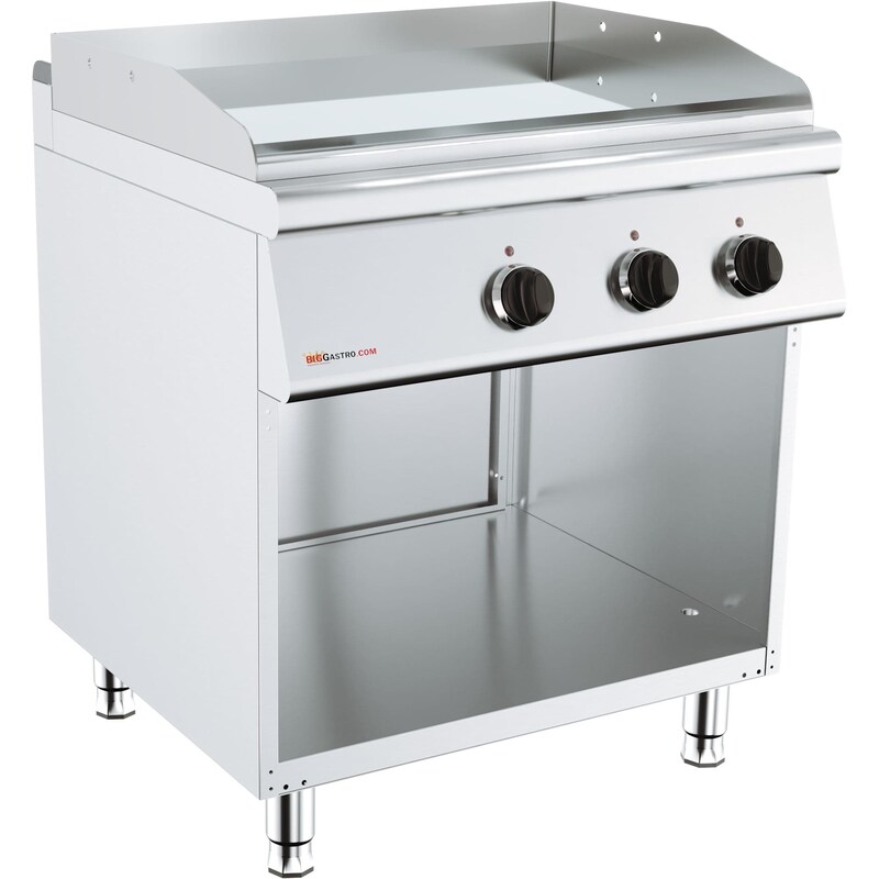 Electric griddle plate, chrome + including base - 7.2 kW