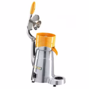Electric lever citrus press made of satin-finished aluminum alloy