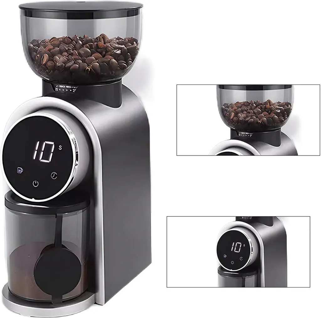 Electric coffee grinder, 25 grind settings, 150W spice grinder, coffee beans, grinder for coffee, spices, and nuts with stainless steel blades