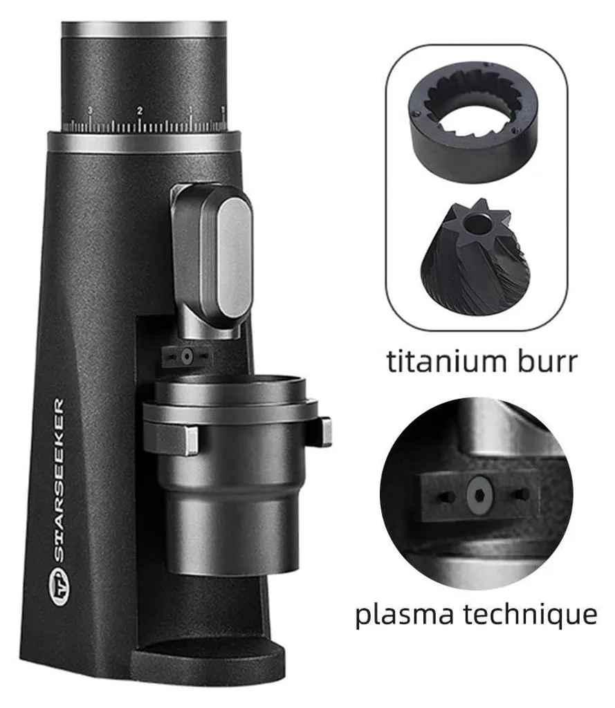 StarTech Electric coffee grinder - EDGE - 48 mm conical burr grinder - 48W motor - 11+ grind settings - 90 g bean hopper - 110V EU plug - Red