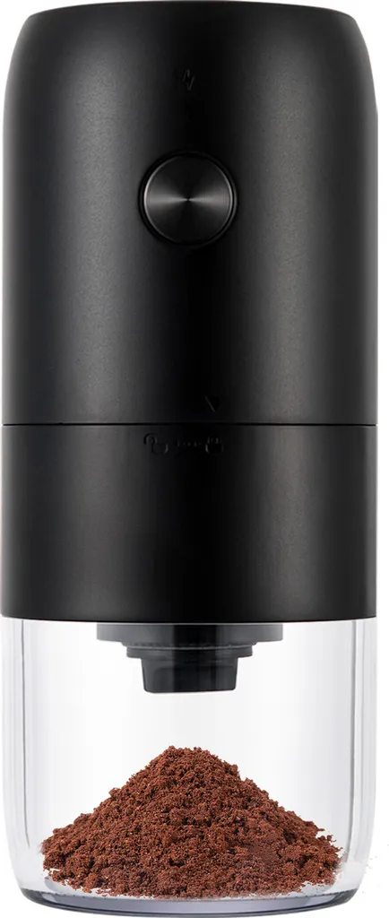 easybuy Electric coffee grinder with adjustable coarseness, portable rechargeable spice grinder for coffee beans (black)