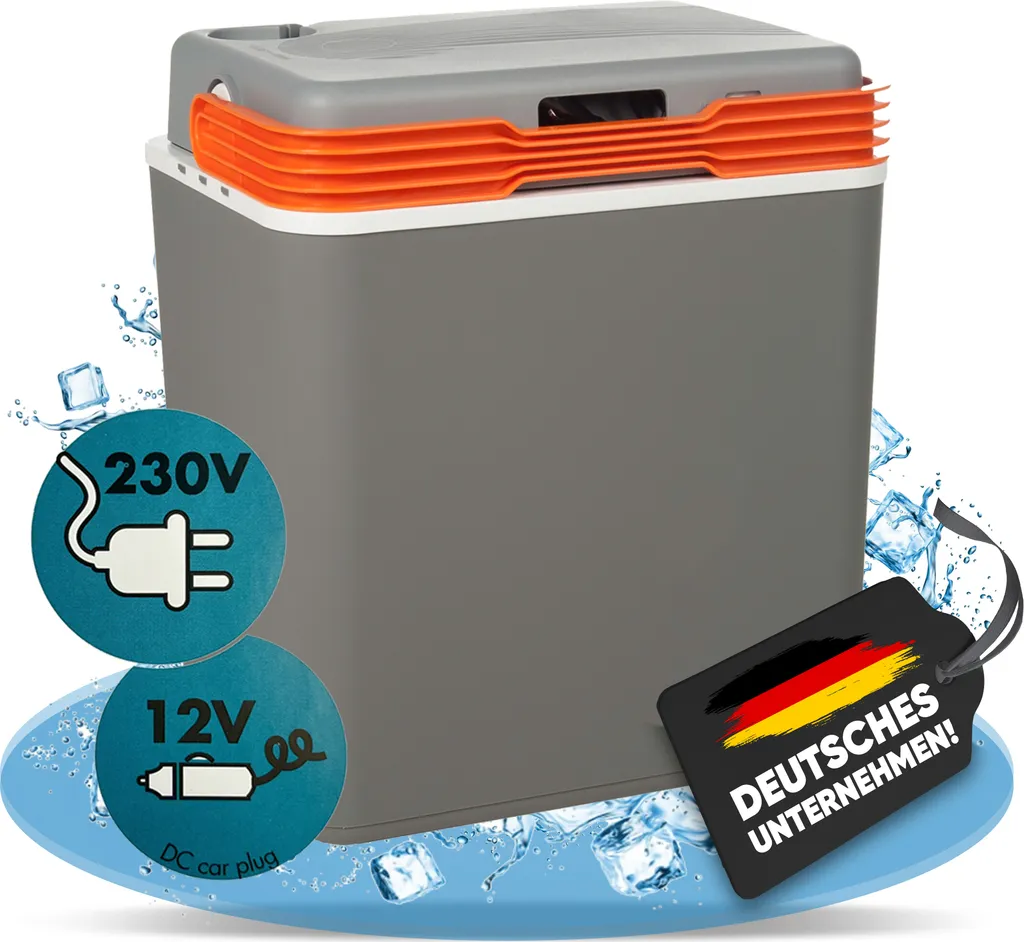 Wilhelm Electric Cooler Box 30L Coolbox Thermobox Picnic Camping 30 Liters 12V 230V