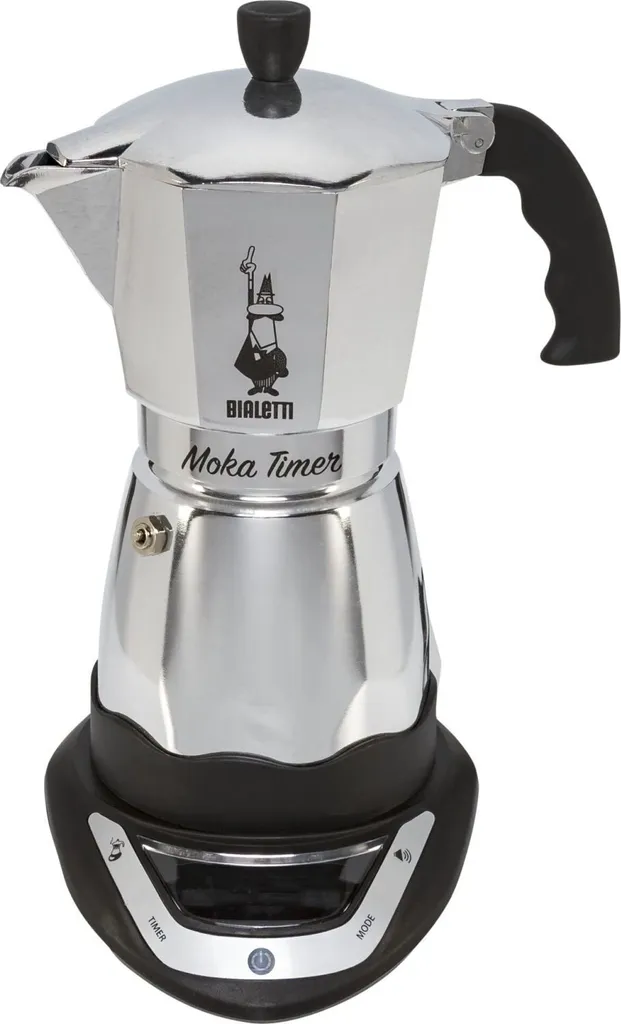 Bialetti Electric Moka pot, 6 cups, with timer and cable