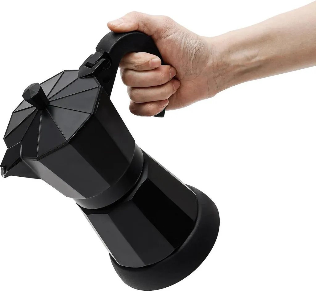 StarTech Electric Moka Pot - Espresso Maker - 300 ml Capacity - 480 W - 220–240 V - Aluminum Alloy - With Base Station - Black