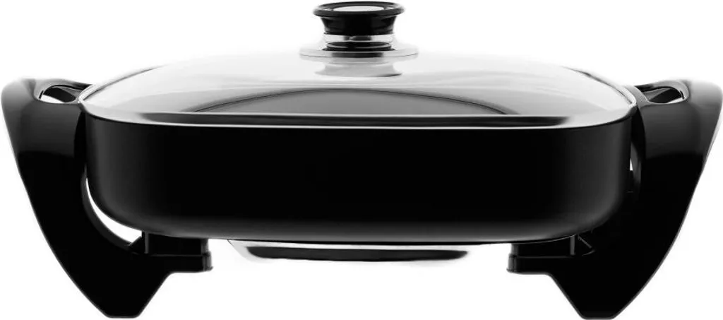 Sunay Electric multi-functional frying pan 30 x 30 cm - pizza pan 1500W in black