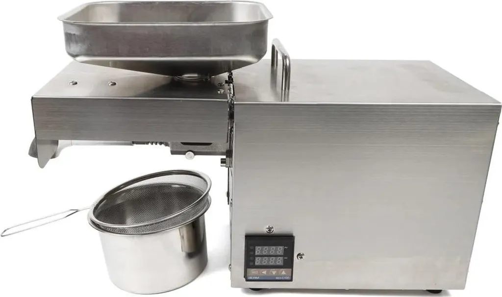 StarTech Electric oil press made of stainless steel, 1500 W, commercial quality, temperature control, for peanuts/sunflower seeds