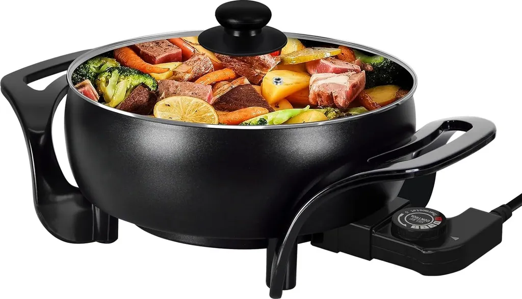 Homelux Scheffler electric frying pan with lid, electric multi-pan with non-stick coating, Ø 27 cm, 1500 W (EFP-006)