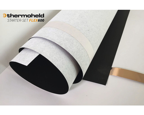Electric wall heating heating fleece eThermoHeld Flex Starter Kit 236 W/m² 600 W